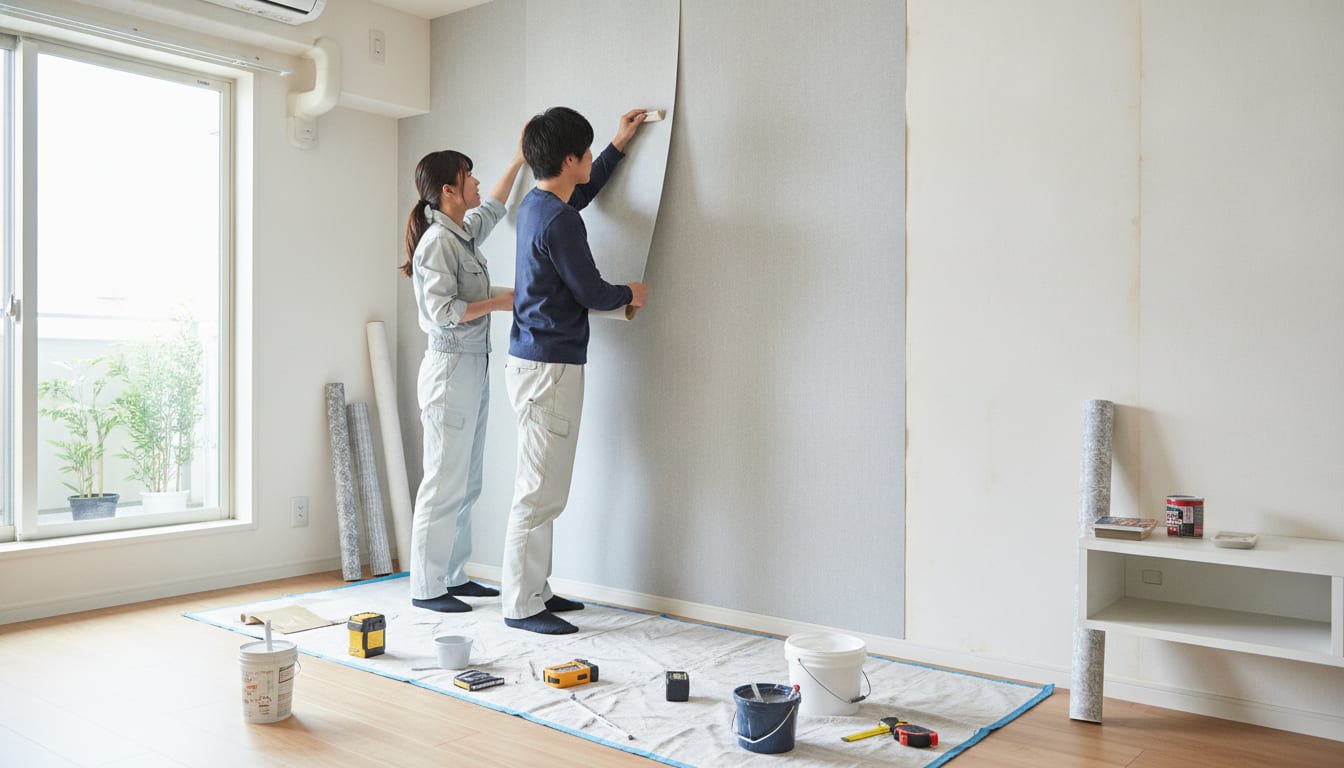 団地 DIY 壁紙